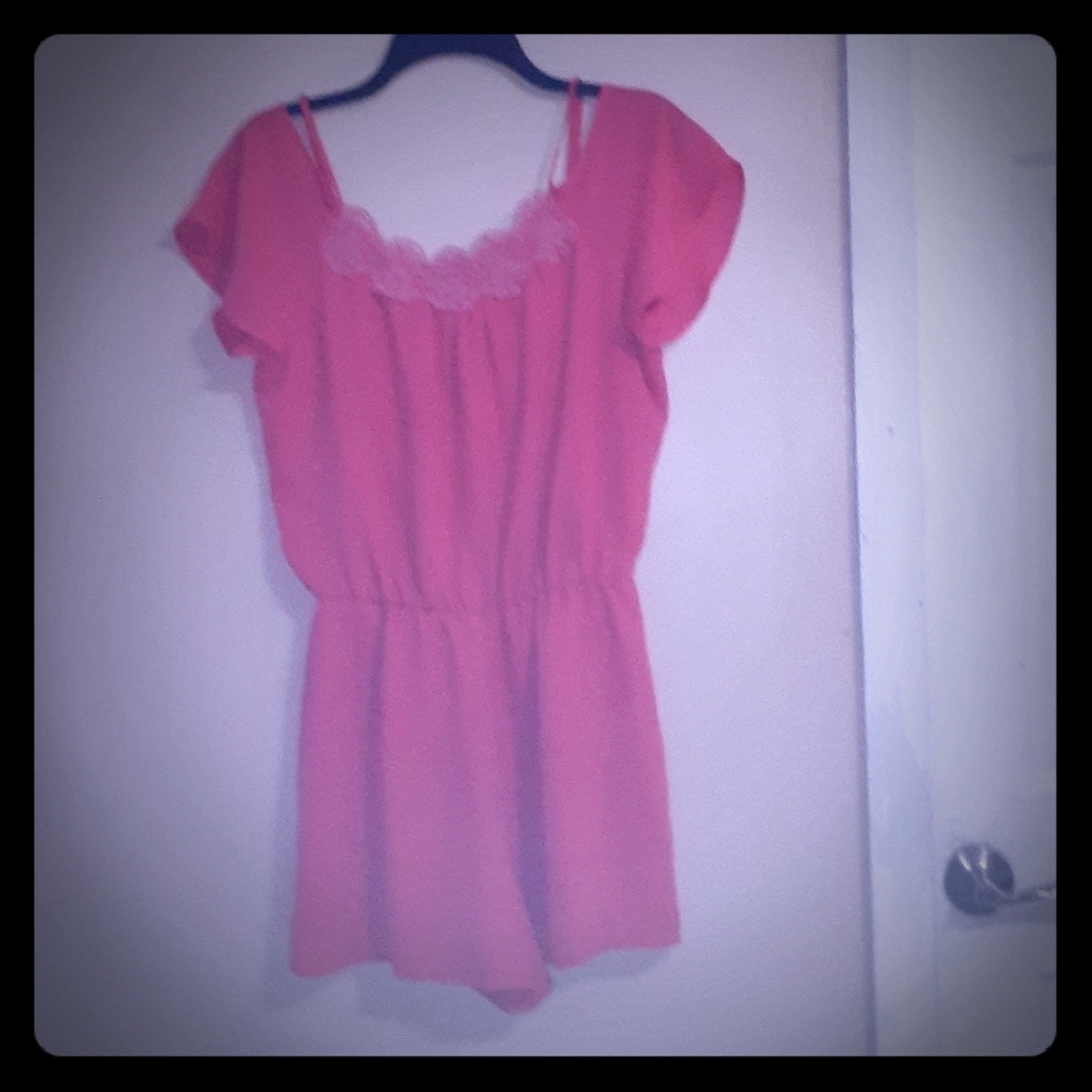 Pink off-shoulder dress